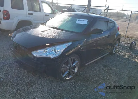 2013 Hyundai Veloster Turbo W/Blue from USA, damaged, VIN KMHTC6AE1DU151635